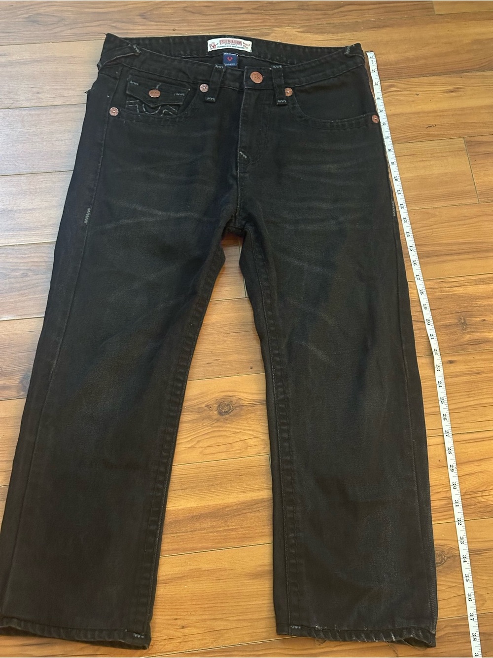True Religion Men's Black Relaxed Jeans
